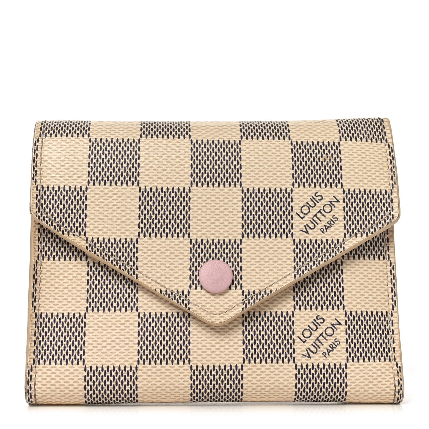 Damier Azur Victorine Wallet Rose Ballerine