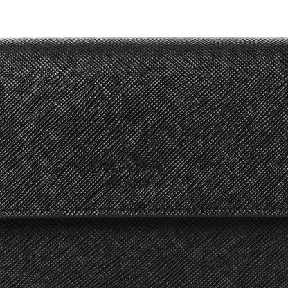 Prada Saffiano Flap Belt Bag 95 38 Black 7 of 9