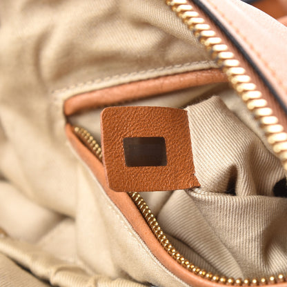 Chloe Calfskin Embroidered Medium Marcie Satchel Tan 9 of 12
