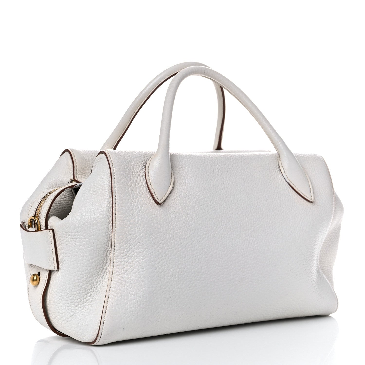 Prada Vitello Daino Medium Top Handle Bag White 2 of 20