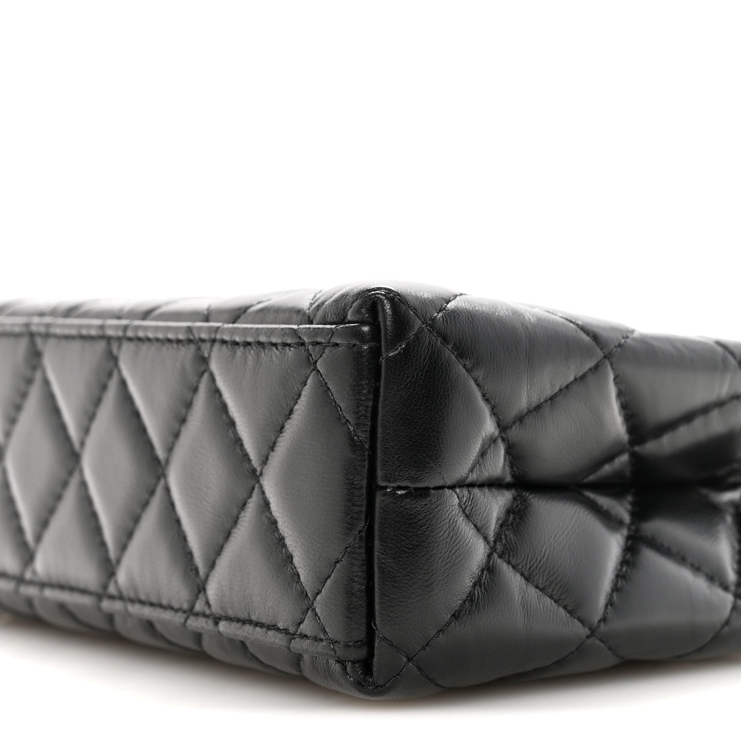 Chanel Shiny Aged Calfskin Quilted Nano Kelly Shopper Black 10 of 11