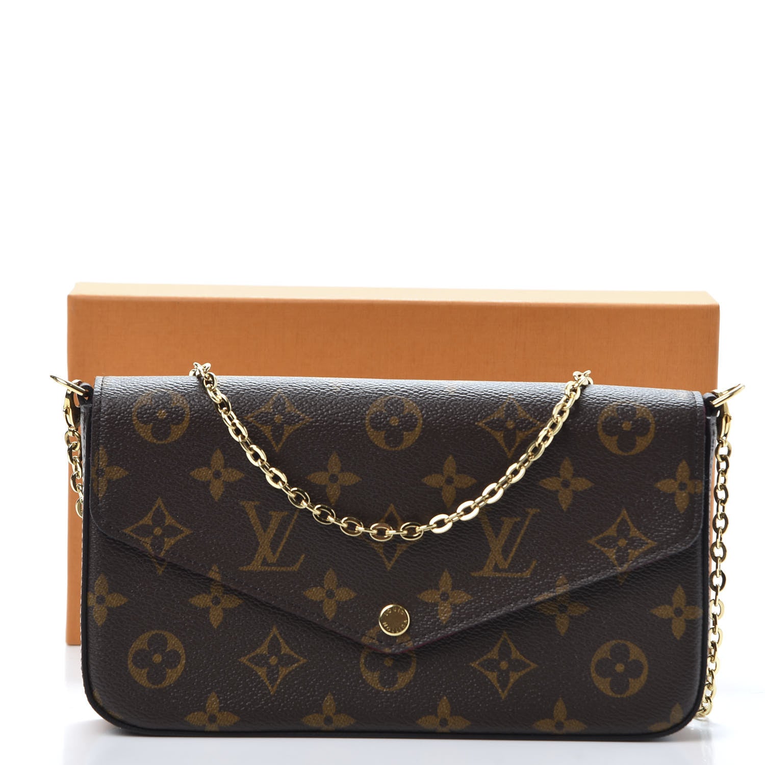 Louis Vuitton Monogram Pochette Felicie Chain Wallet Fuchsia 11 of 11