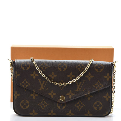 Louis Vuitton Monogram Pochette Felicie Chain Wallet Fuchsia 11 of 11