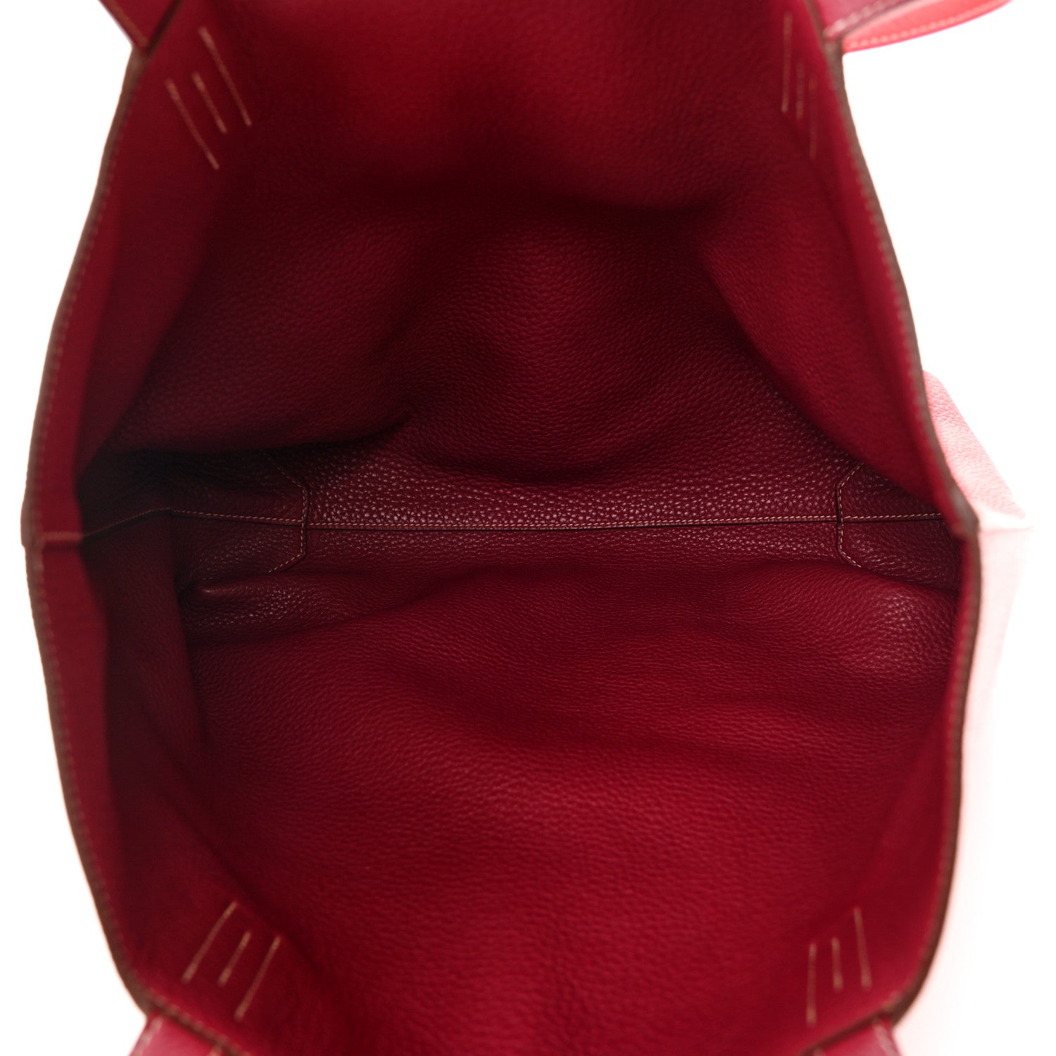 Hermes Taurillon Clemence Double Sens 36 Reversible Tote Rubis Bougainvillea 5 of 16