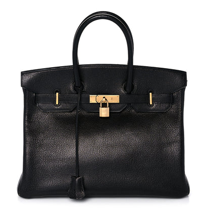 Hermes Chevre de Coromandel Birkin 35 Black 1 of 28