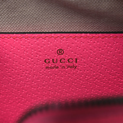 Gucci GG Supreme Monogram Textured Dollar Calfskin Web Ophidia Small Crossbody Bag Beige Ebony Fuchsia 6 of 10