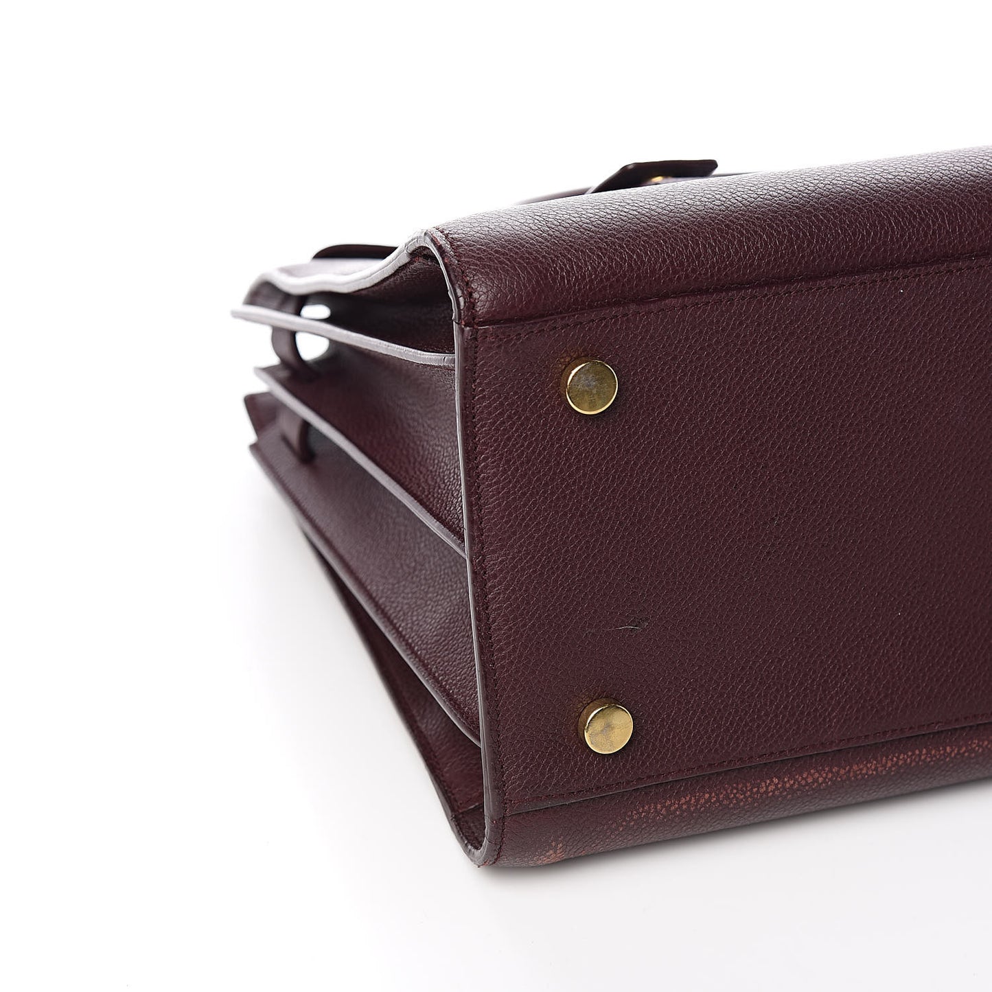 Grained Calfskin Small Classic Sac De Jour Bordeaux