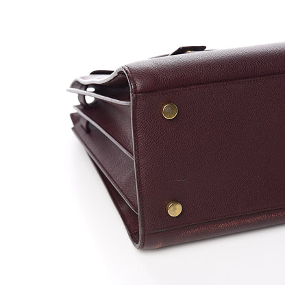 Saint Laurent Grained Calfskin Small Classic Sac De Jour Bordeaux 8 of 17