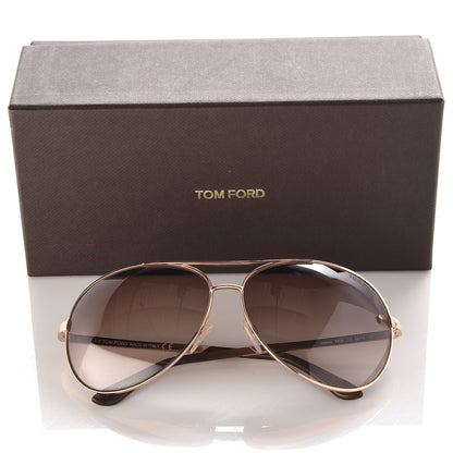 Tom Ford Metal Charles Aviator Sunglasses TF35 Gold 8 of 8