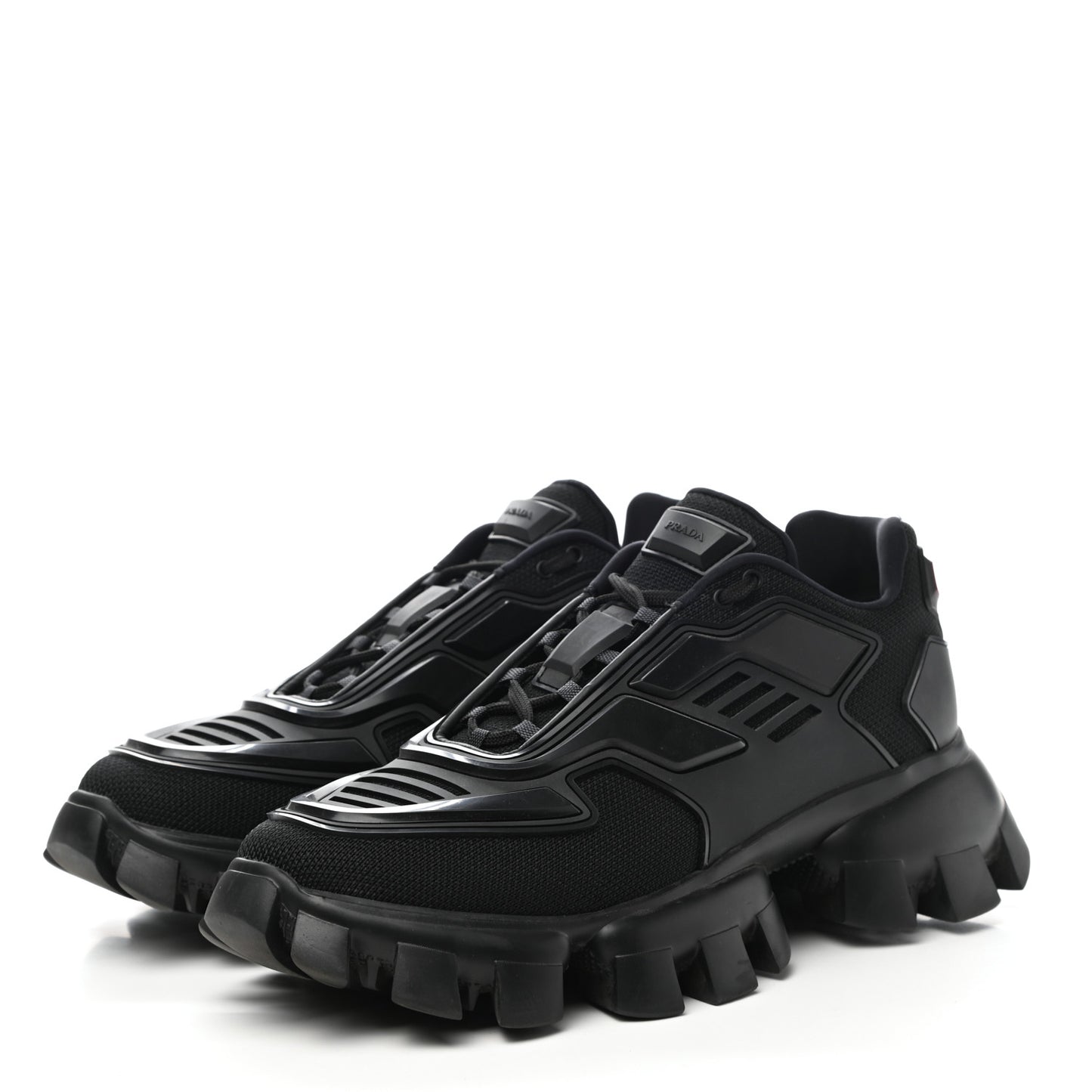 Rubber Knit Fabric Mens Cloudbust Thunder Sneakers 8 Black