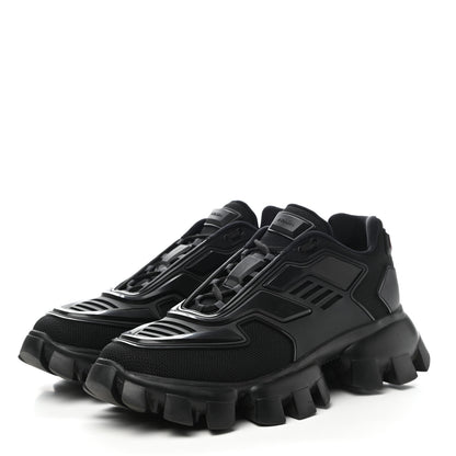 Prada Rubber Knit Fabric Mens Cloudbust Thunder Sneakers 8 Black 3 of 10