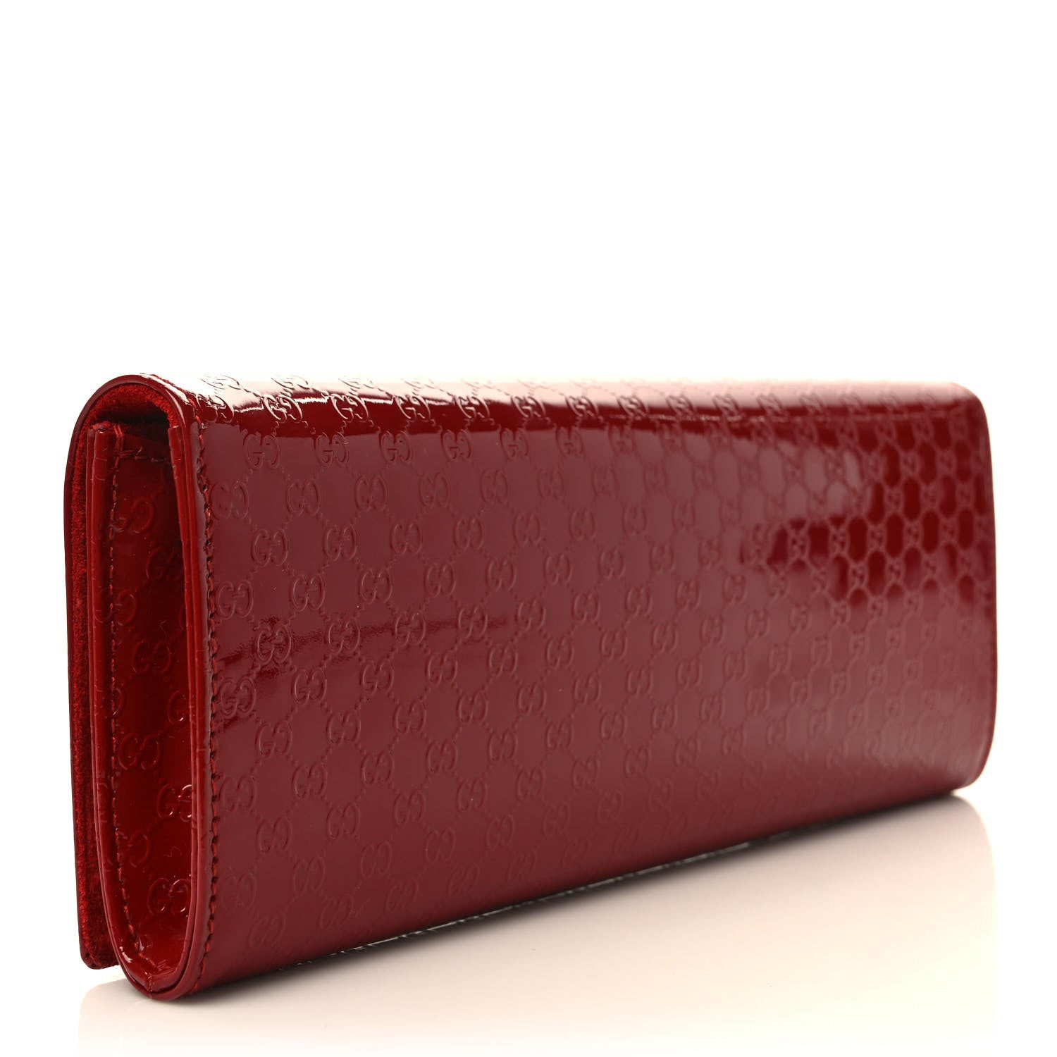 Gucci Patent Microguccissima Small Broadway Clutch Red 3 of 7