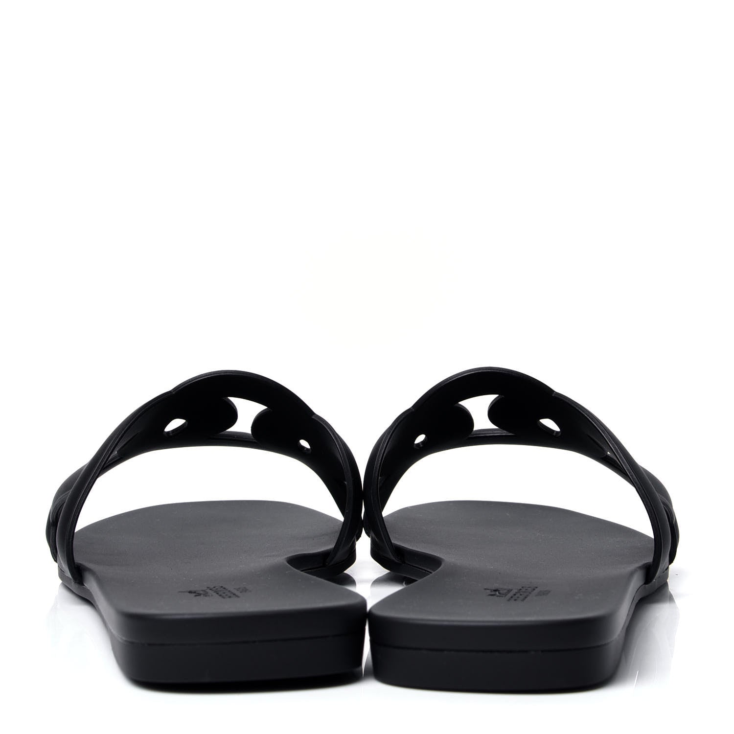 Hermes Rubber Aloha Sandals 40 Black 4 of 6