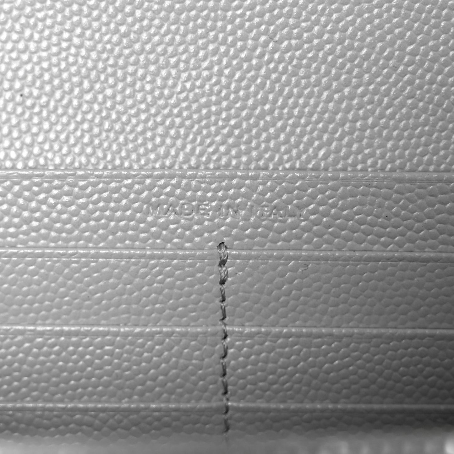 Grain De Poudre Matelasse Chevron Small Monogram Chain Wallet Light Grey