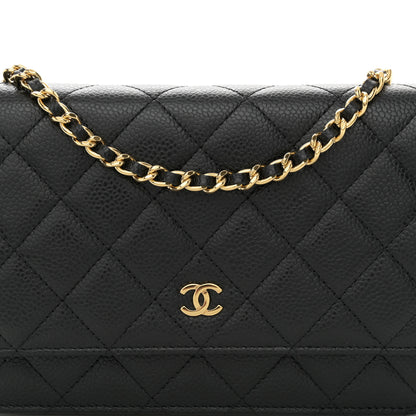 Chanel Caviar Quilted Wallet on Chain WOC Black 8 of 11