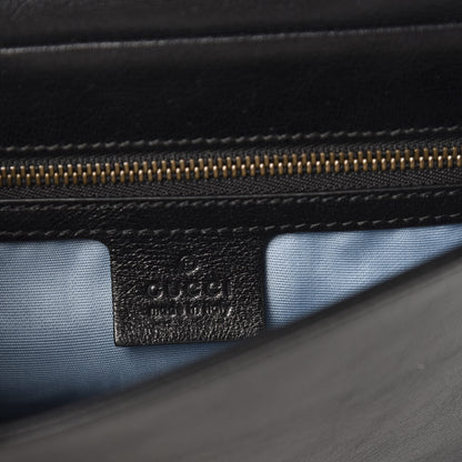Gucci Calfskin Diagonal GG Medium Thiara Double Envelope Shoulder Bag Emerald Green Black 9 of 11