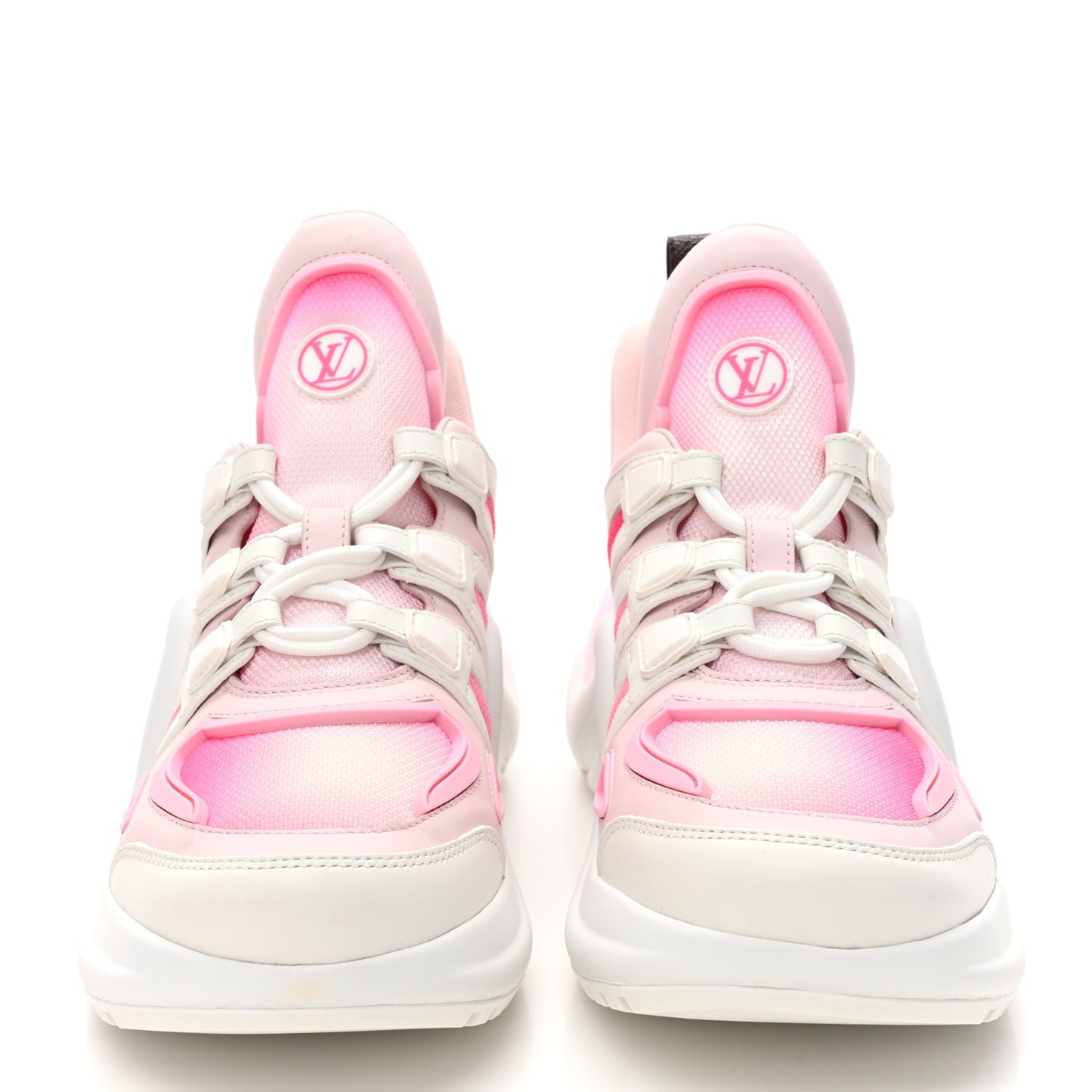 Calfskin Technical Nylon LV Archlight Sneaker 39 Rose Clair
