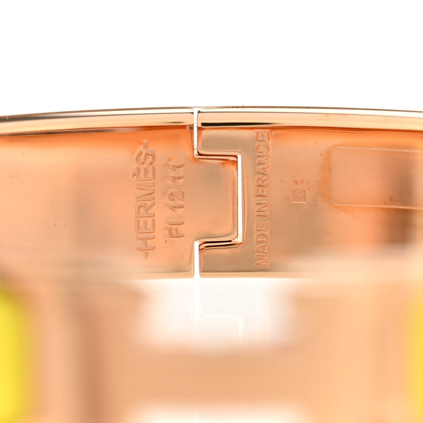 Enamel Narrow Clic Clac H Bracelet PM Jaune Tennis