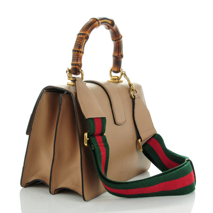 Gucci Calfskin Bamboo Web Medium Dionysus Top Handle Bag Camelia Bright Evergreen Hibiscus Red 3 of 9