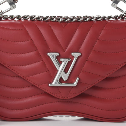 Louis Vuitton Calfskin New Wave Chain MM Ecarlate 9 of 10