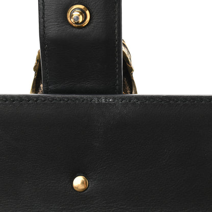 Gucci Calfskin Bamboo Web Large Dionysus Top Handle Bag Black Bright Evergreen Hibiscus Red 14 of 21
