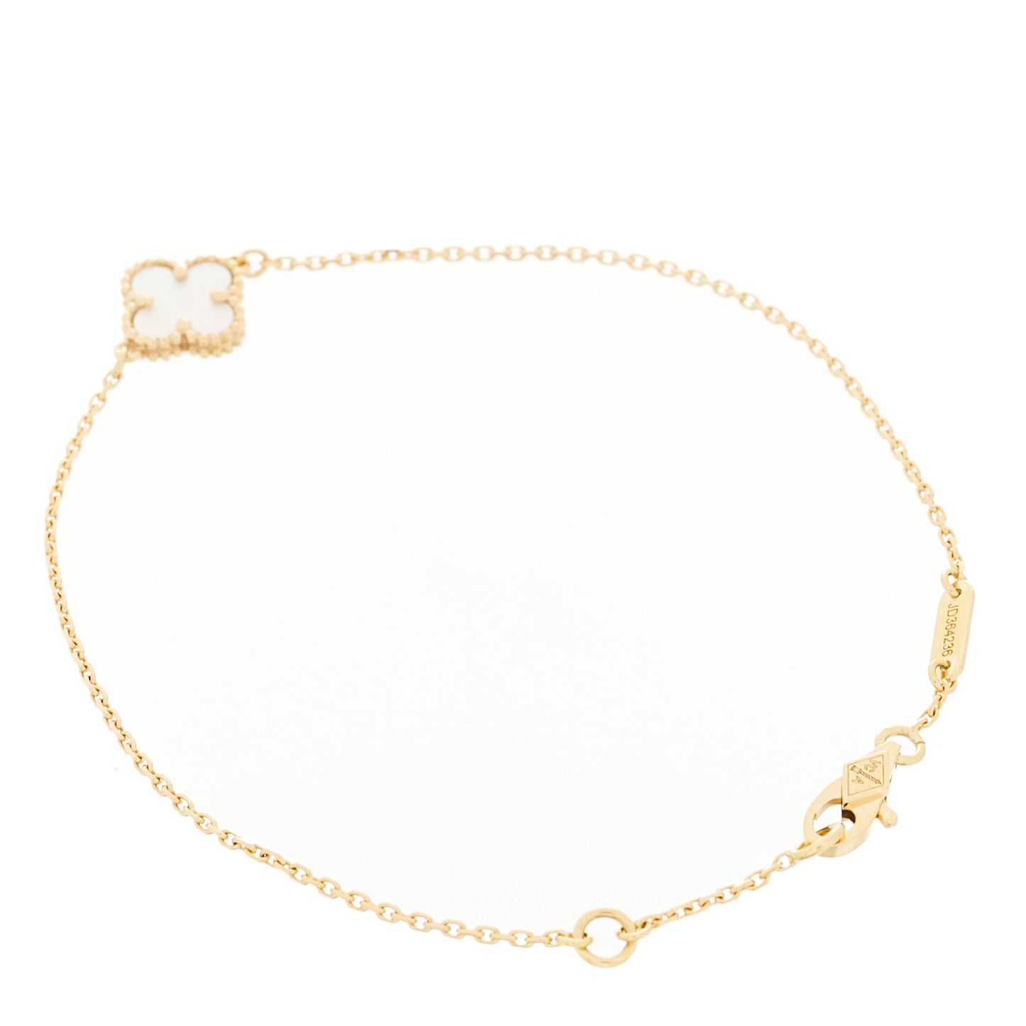18K Yellow Gold Mother of Pearl Sweet Alhambra Bracelet