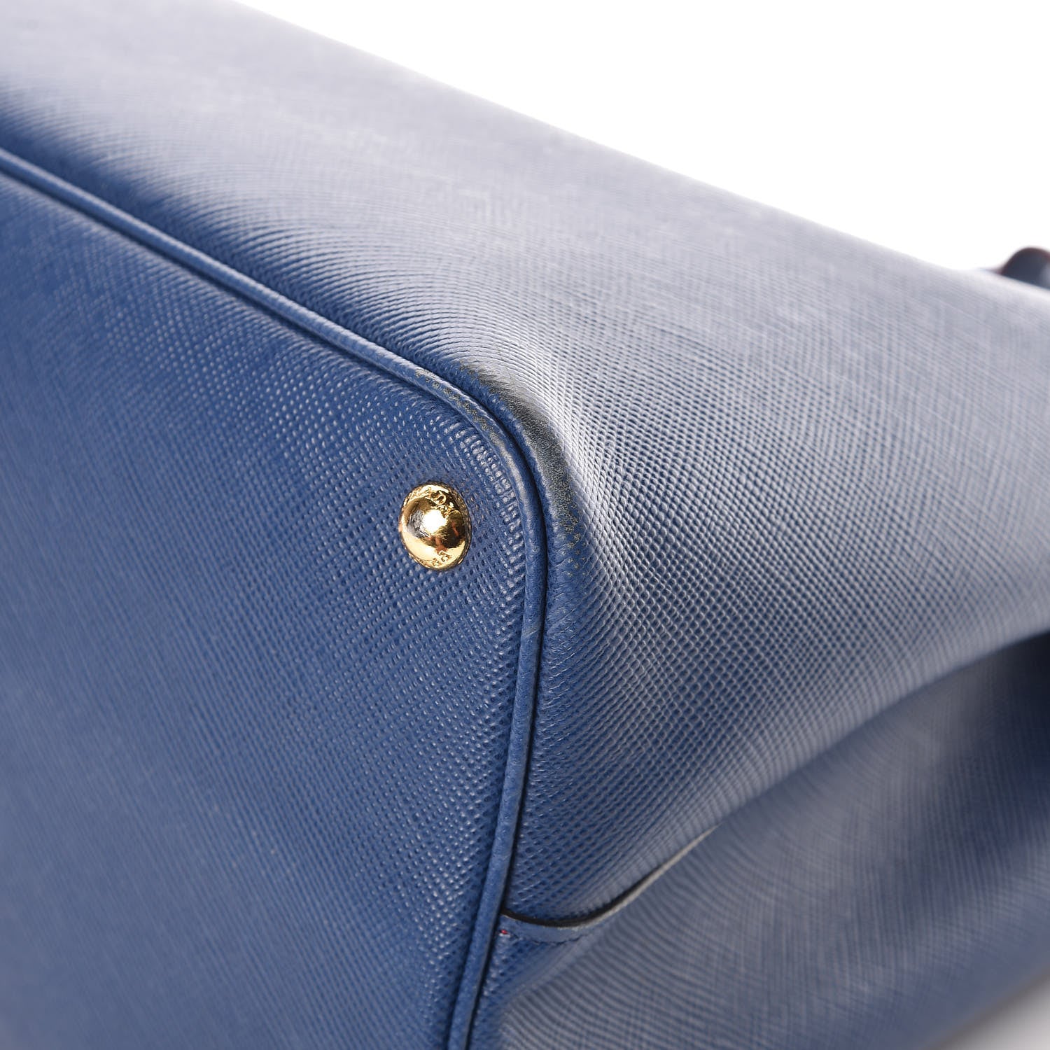 Prada Saffiano Cuir Large Double Bag Bleuette 12 of 13