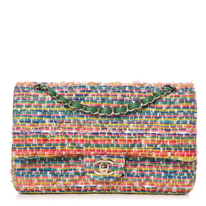 Chanel Tweed Quilted Medium Double Flap Multicolor 1 of 12