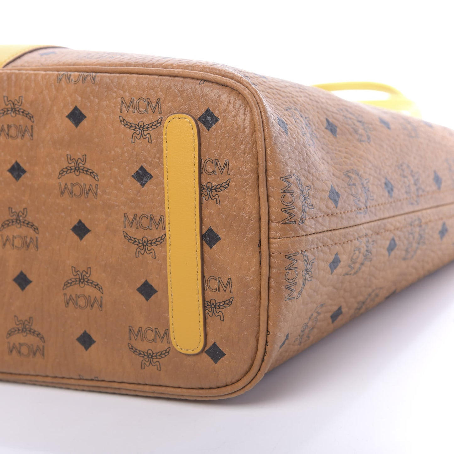 Visetos Medium Liz Reversible Shopper Tote Cognac Yellow