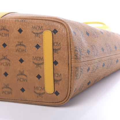 MCM Visetos Medium Liz Reversible Shopper Tote Cognac Yellow 13 of 16