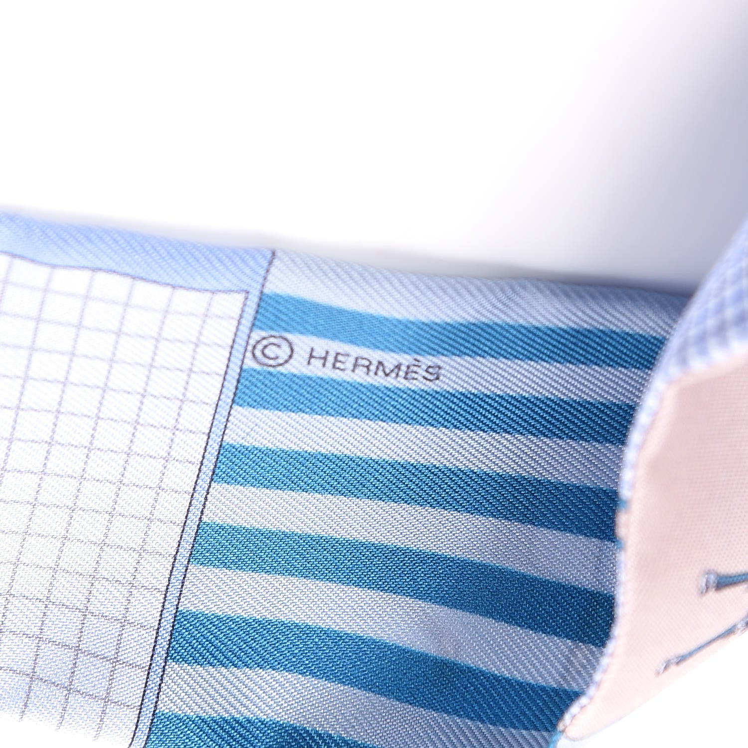 Hermes Silk Couvertures Nouvelles Twilly Ciel Marine Sable 4 of 5