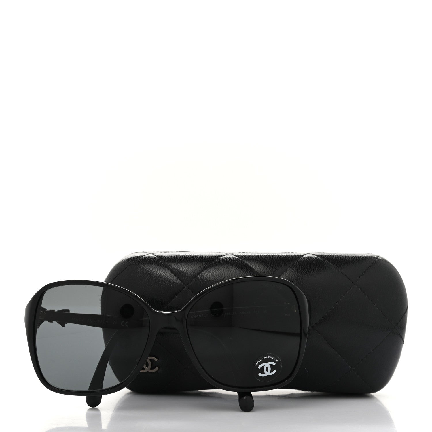 Chanel Acetate CC Bow Sunglasses 5205 Black 8 of 8