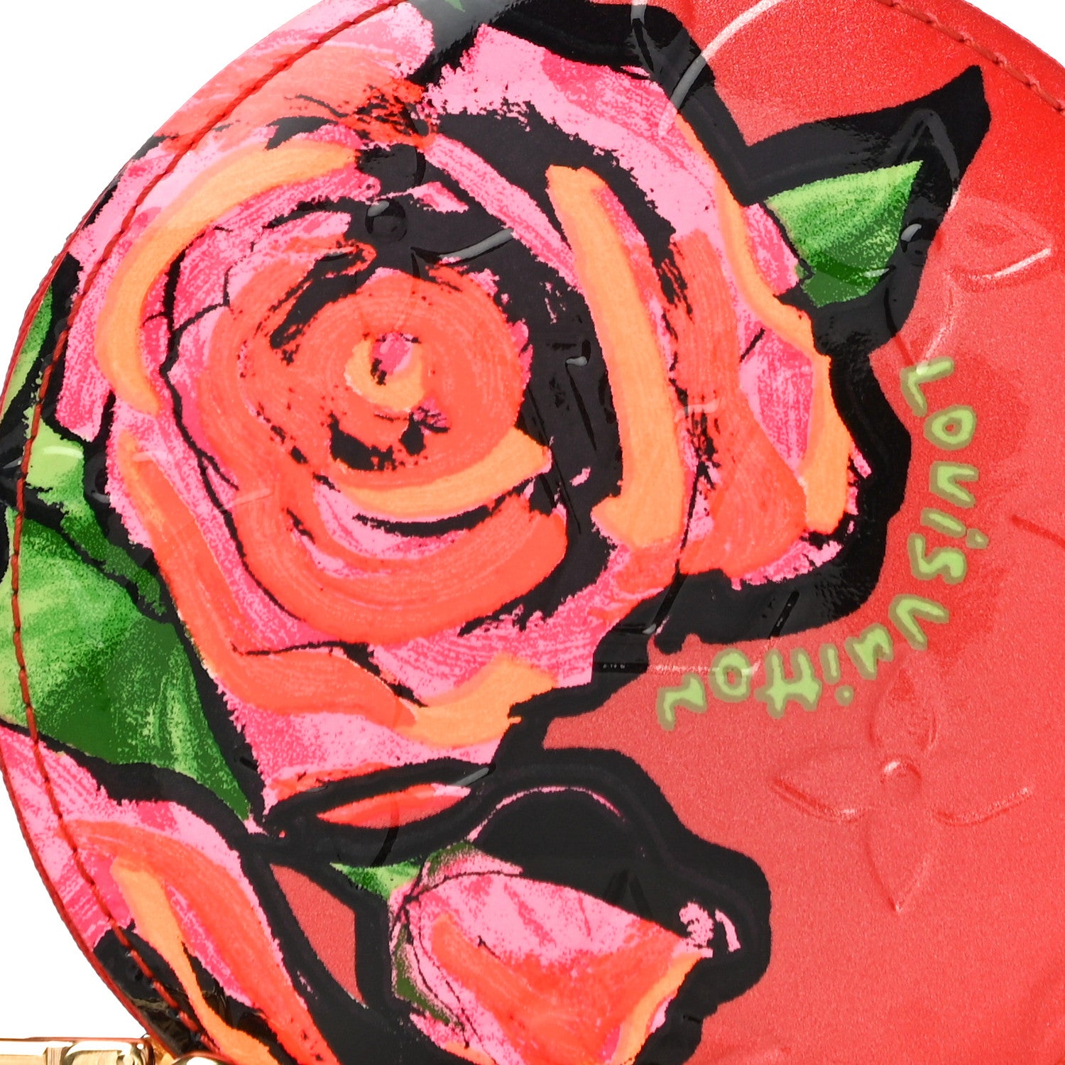 Louis Vuitton Vernis Roses Chapeau Coin Purse Orange Sunset 16 of 16