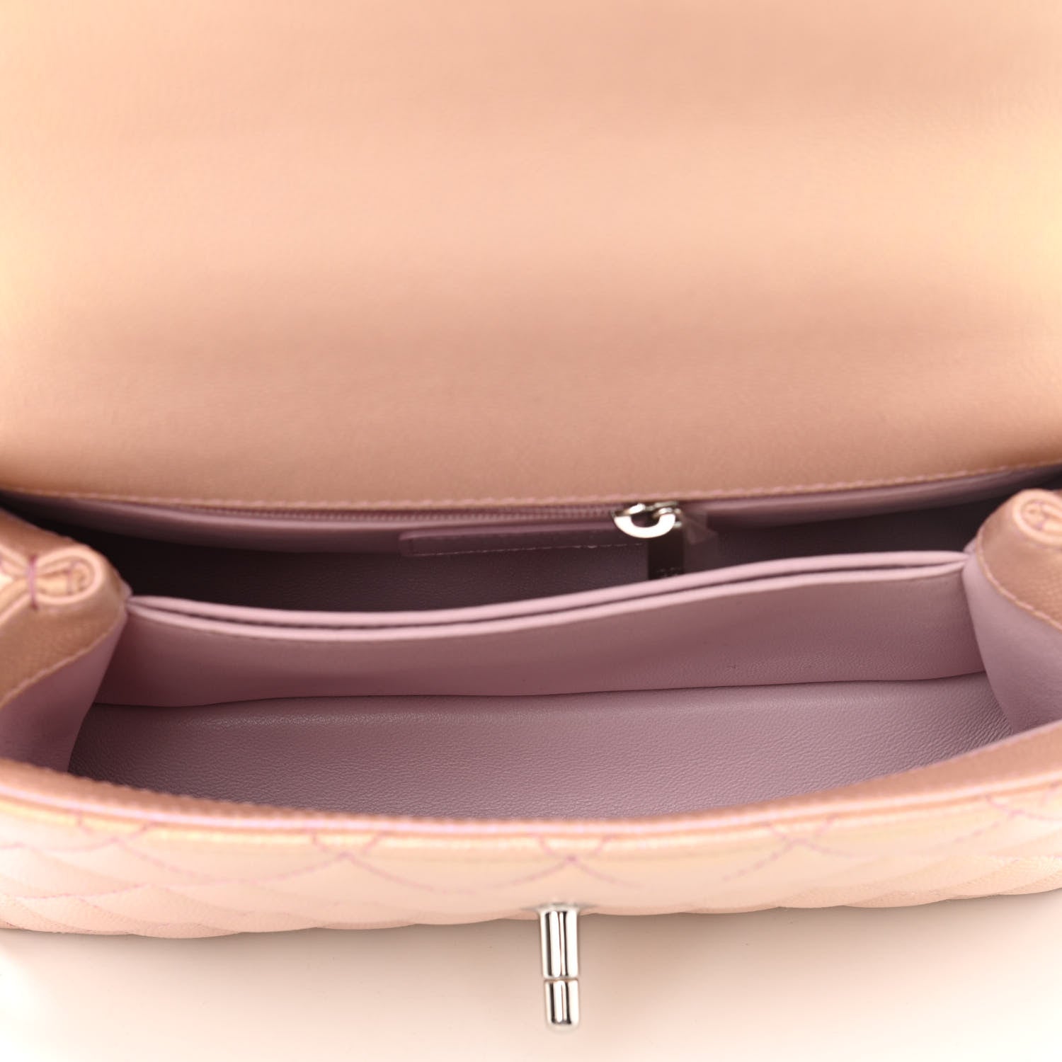 Chanel Iridescent Caviar Quilted Mini Coco Handle Flap Pink 5 of 11