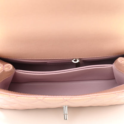 Chanel Iridescent Caviar Quilted Mini Coco Handle Flap Pink 5 of 11