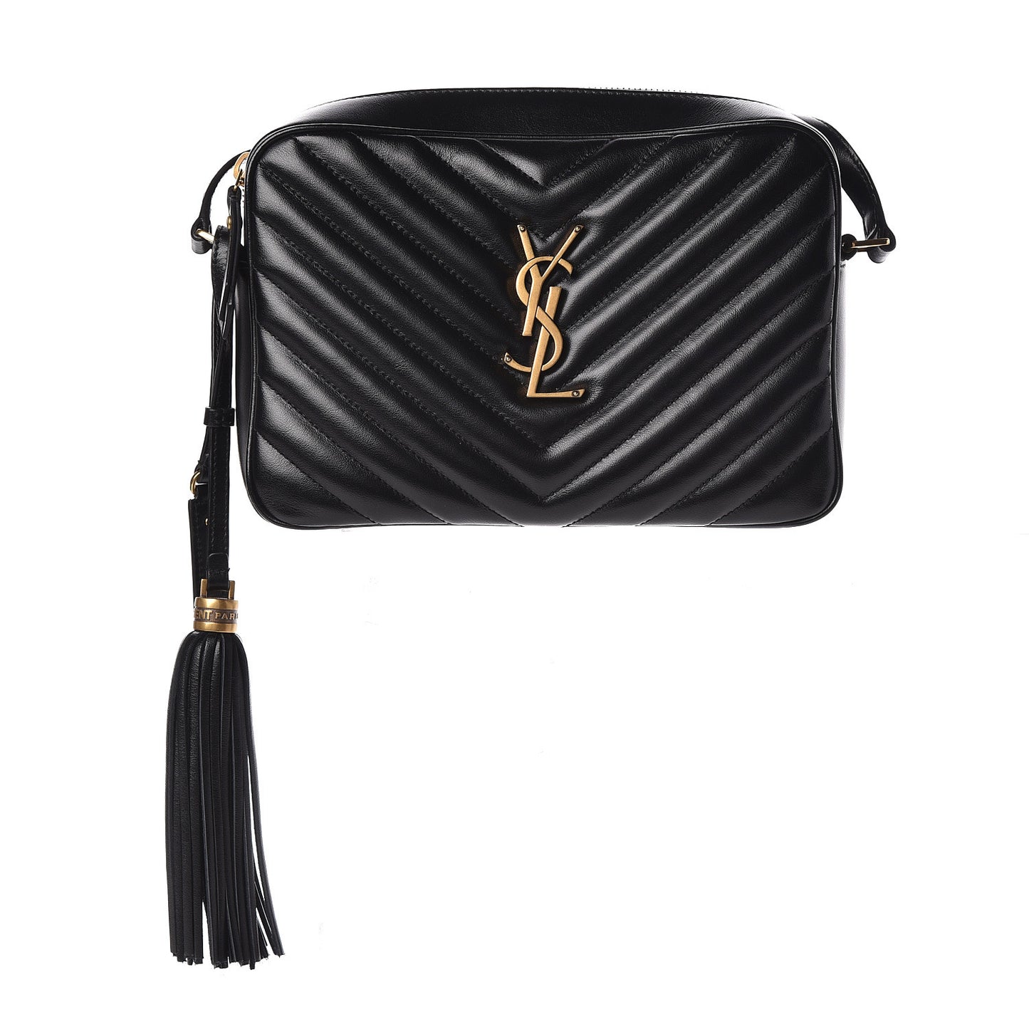 Calfskin Matelasse Monogram Lou Camera Bag Black