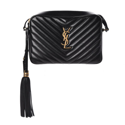 Saint Laurent Calfskin Matelasse Monogram Lou Camera Bag Black 1 of 16