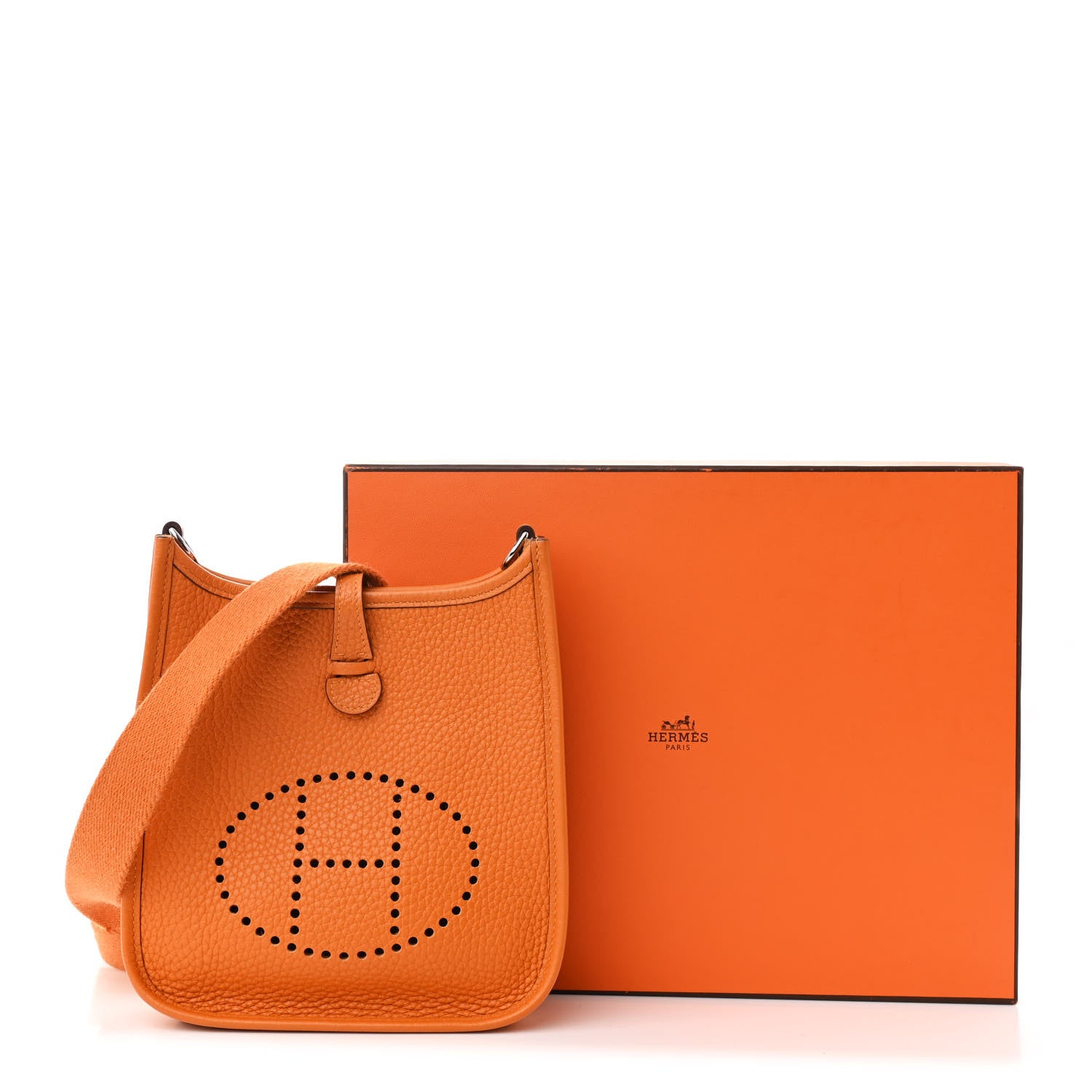 Hermes Taurillon Clemence Evelyne TPM Abricot 12 of 12