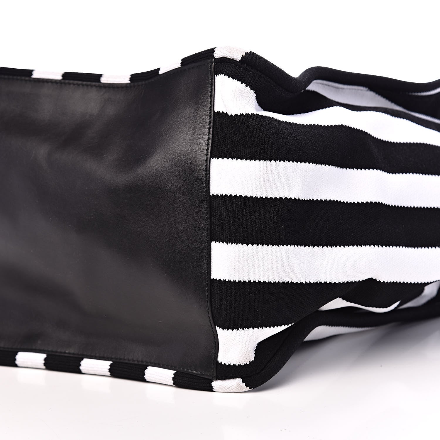 Proenza Schouler Knit Stripes Extra Large Tote Black Ecru 9 of 12