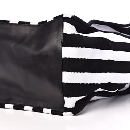 Proenza Schouler Knit Stripes Extra Large Tote Black Ecru 9 of 12