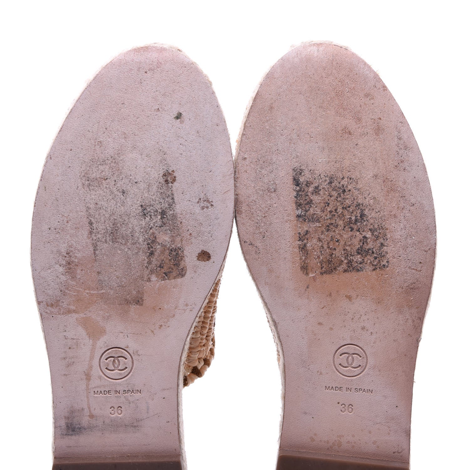 Chanel Suede Grosgrain CC Espadrille Mules 36 Dark Beige 11 of 12