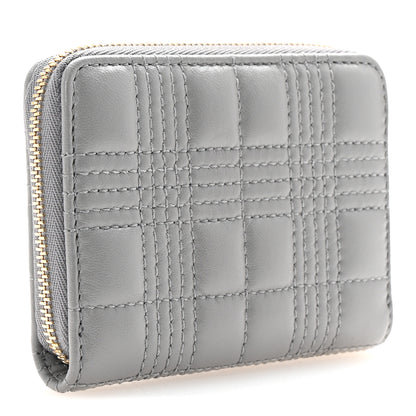 Burberry Lambskin Quilted Lola Wallet Grey 3 of 6