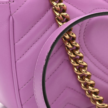 Gucci Calfskin Matelasse Mini GG Marmont Shoulder Bag Candy Mousse 12 of 13