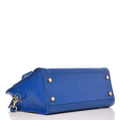 Saint Laurent Calfskin Small Monogram Cabas Blue Majorelle 4 of 11