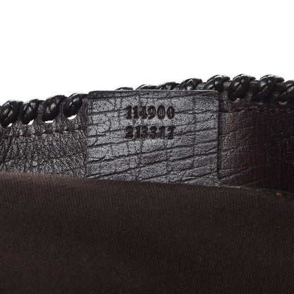 Gucci Monogram Large Horsebit Chain Hobo Dark Brown 7 of 12