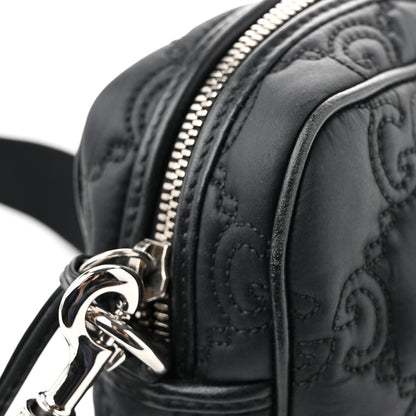 Gucci Nylon Calfskin Enamel GG Matelasse Shoulder Bag Black 11 of 13