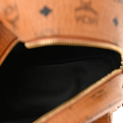 MCM Visetos Side Stud Mini Stark Backpack Cognac 5 of 9