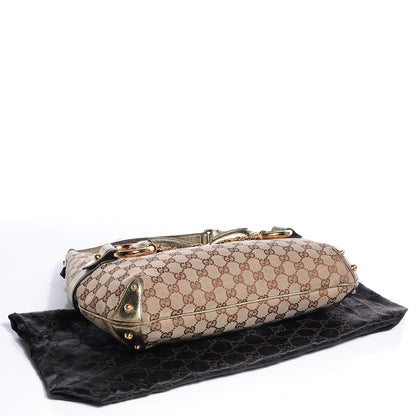Gucci Monogram Large Horsebit Chain Hobo Metallic 4 of 8