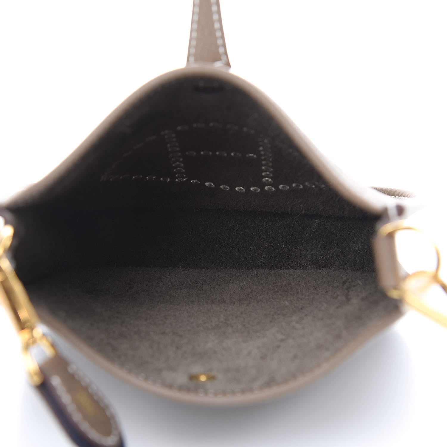 Hermes Taurillon Clemence Amazone Evelyne TPM Etoupe Bleu Indigo 5 of 11