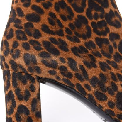 Saint Laurent Suede Lou Ankle Boots 41 Leopard 8 of 12